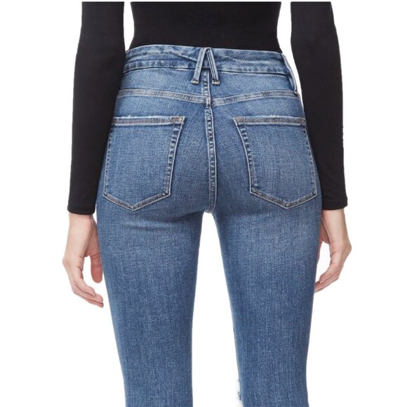 Good American Distressed Crop Jeans